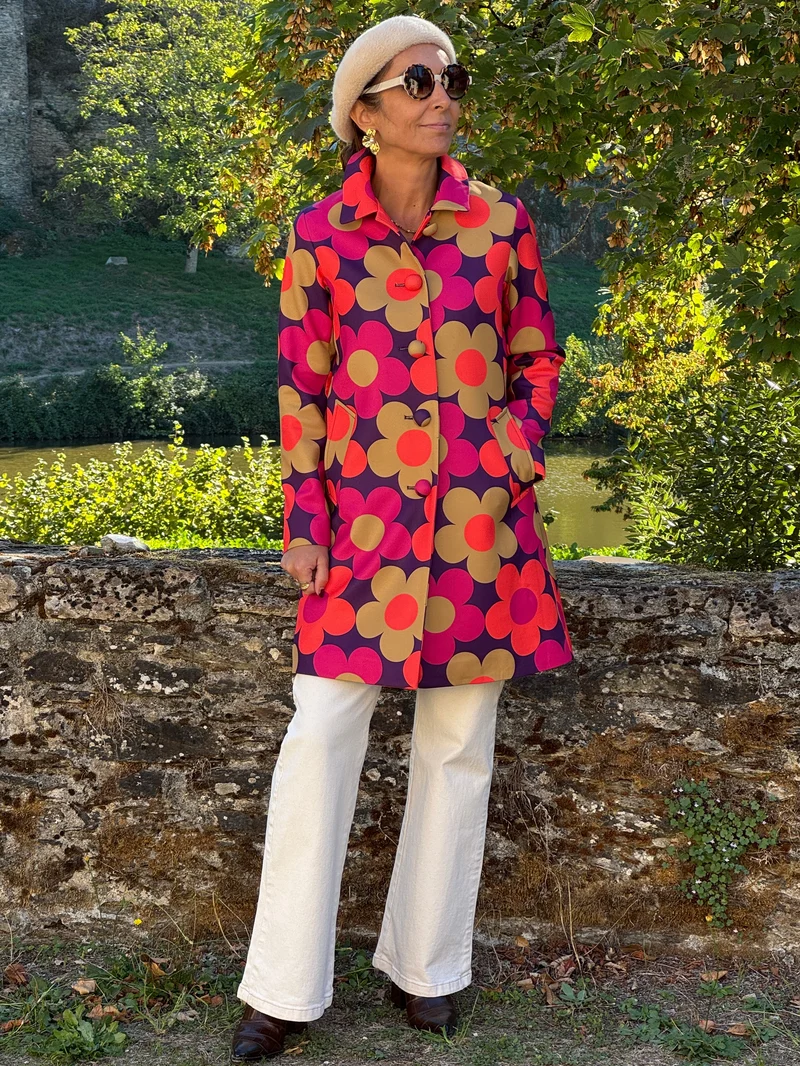 Caban Marguerite Seventies Hippocampe