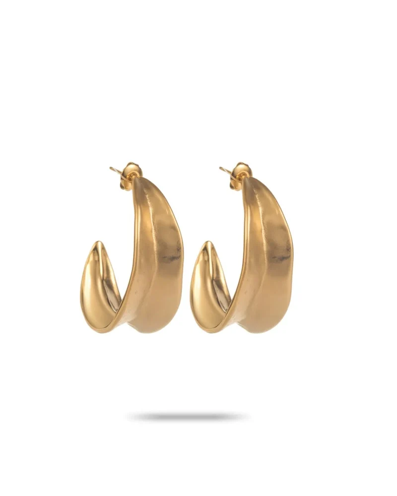 Boucle d’oreilles créole dorée acier inoxydable