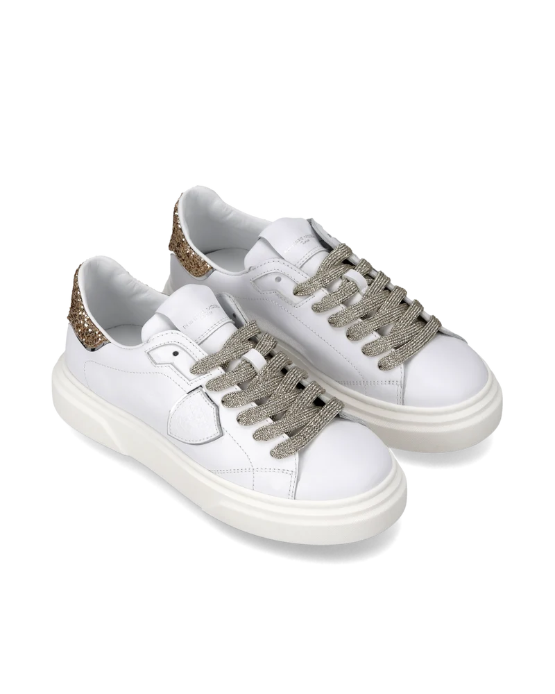 Sneaker Temple Junior, White Gold