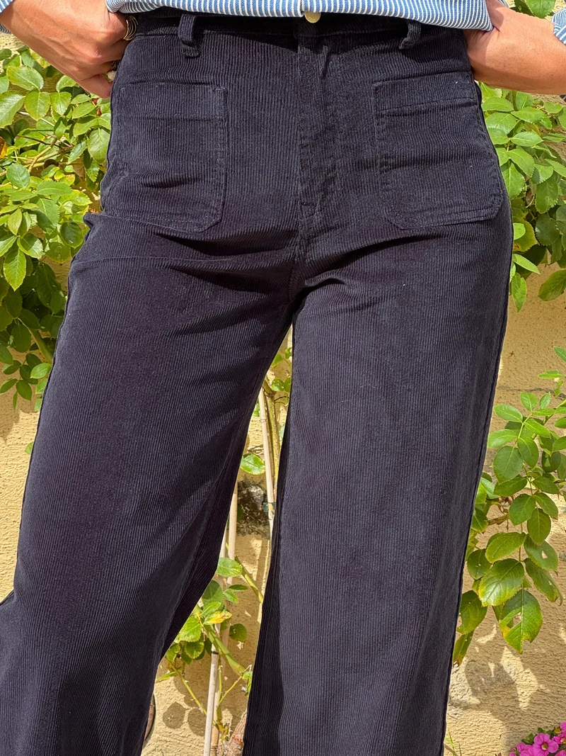 Pantalon velours côtelé marine ATLANTY La Petite Étoile