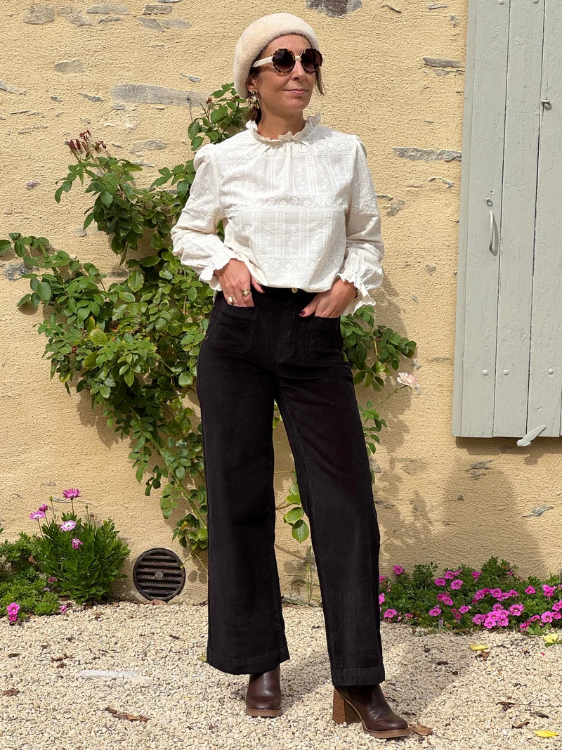 Pantalon velours côtelé noir ATLANTY La Petite Étoile