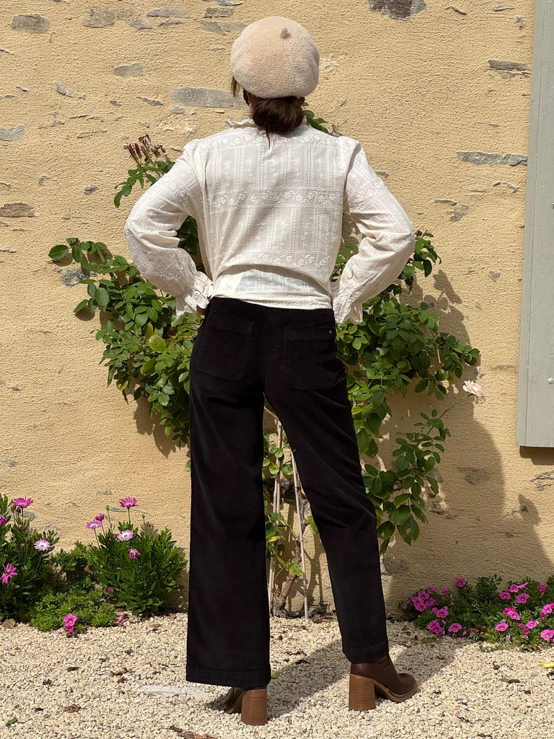 Pantalon velours côtelé noir ATLANTY La Petite Étoile