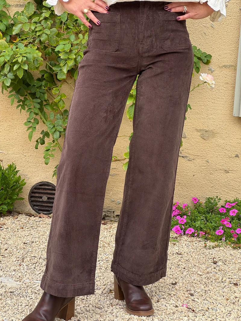 Pantalon velours côtelé marron ATLANTY La Petite Étoile