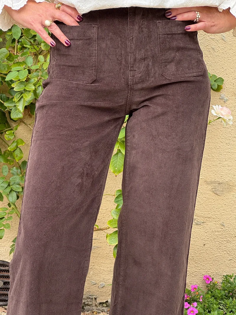 Pantalon velours côtelé marron ATLANTY La Petite Étoile