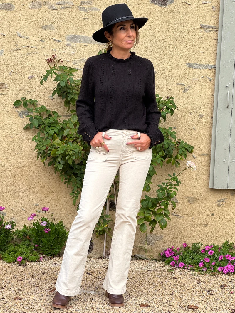 Pull noir col rond MAXIME La Petite Étoile