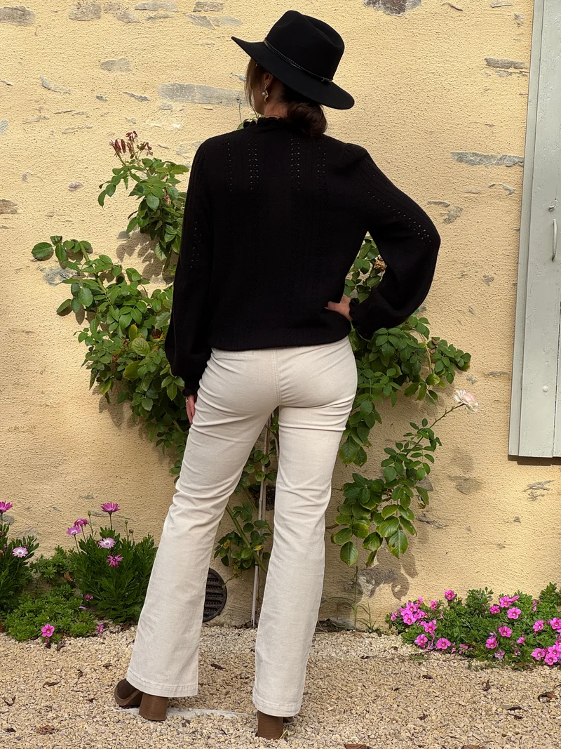Pull noir col rond MAXIME La Petite Étoile