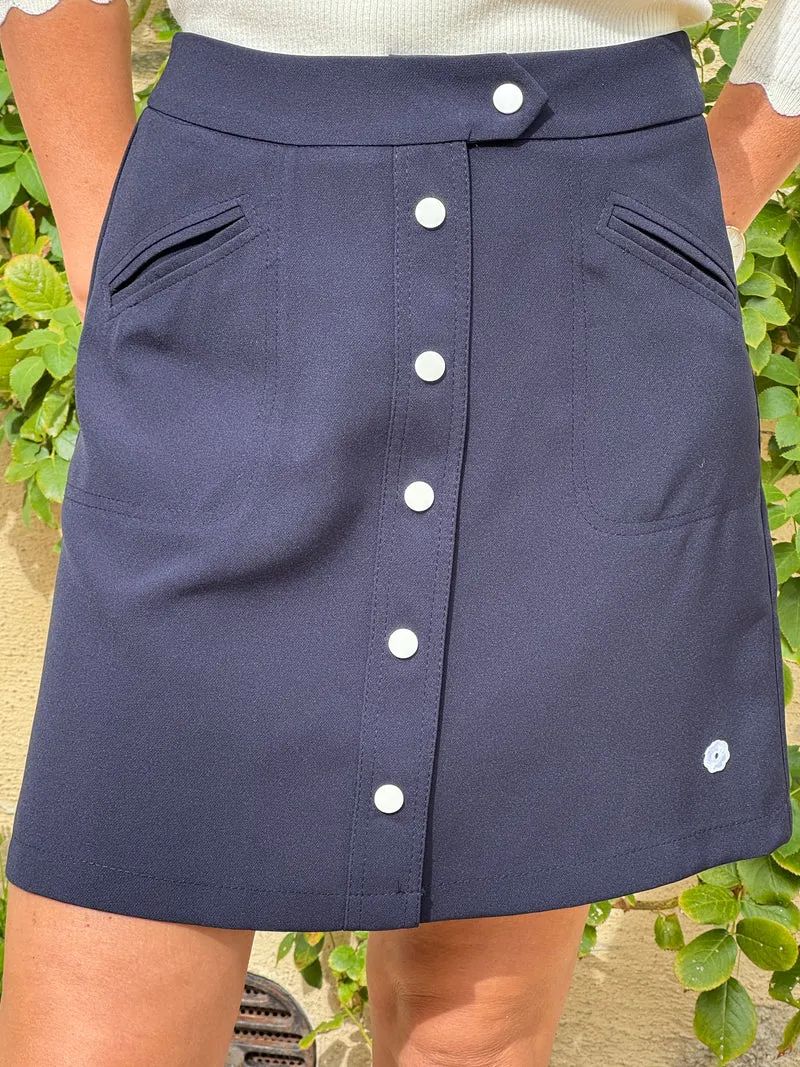 Jupe SEVENTIES MARY marine Hippocampe