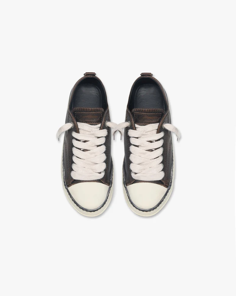 Rep-Cap Distressed Leather - Dark Brown