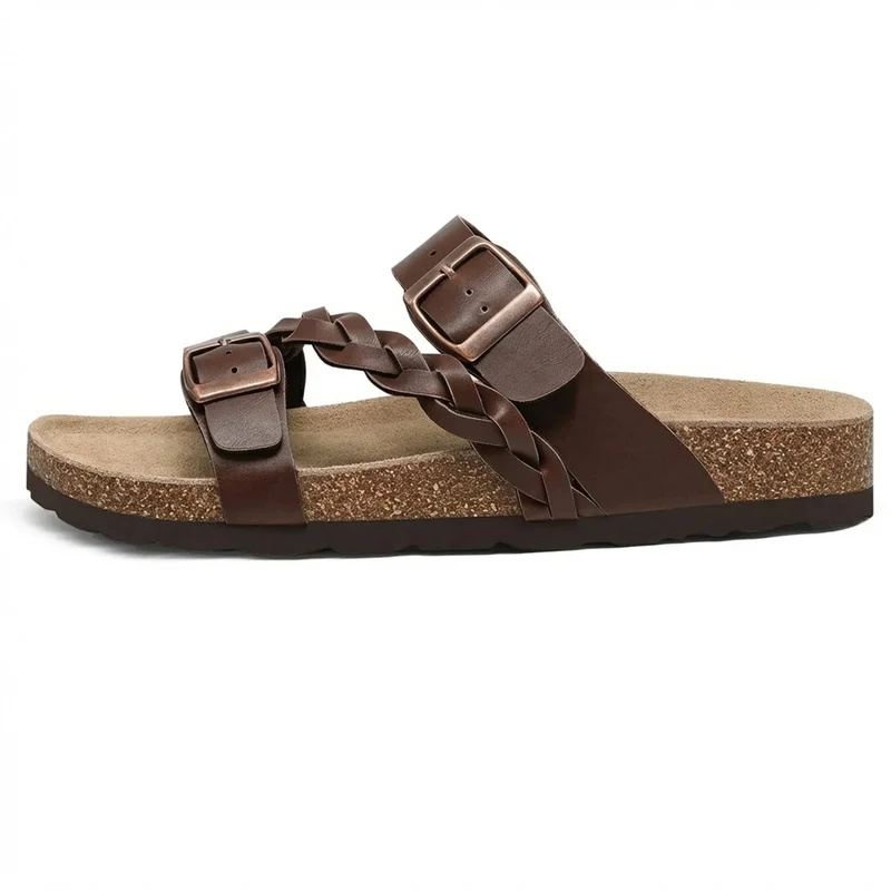 Athena – Sandales Tressées à Boucles
