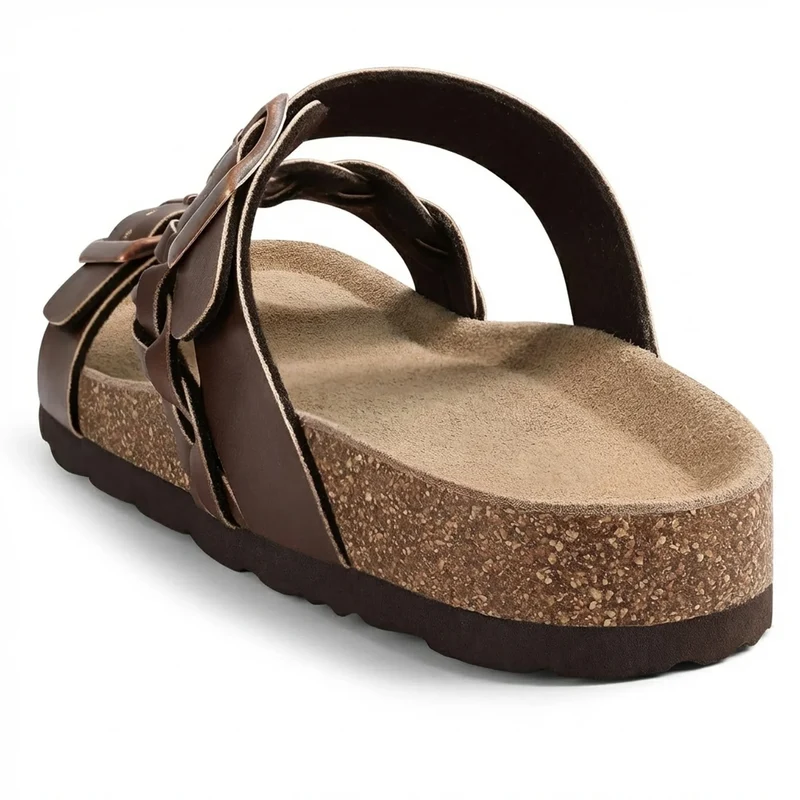 Athena – Sandales Tressées à Boucles