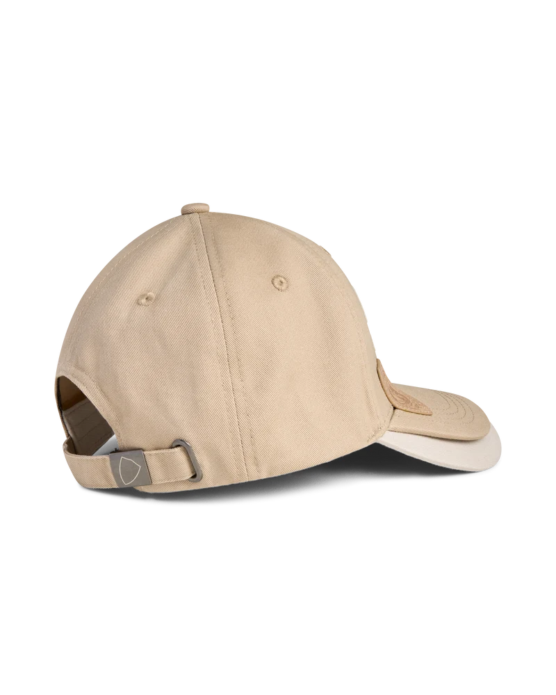 Double Visor Cap, Sand Beige