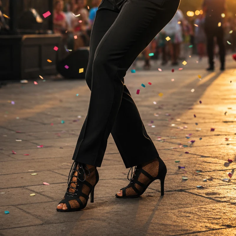 Women's Heeled Sandals with Modern and Comfortable Mesh Design