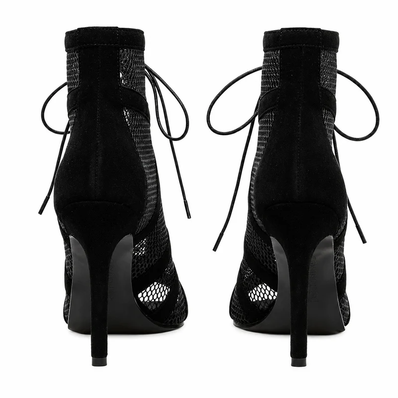 Women's Heeled Sandals with Modern and Comfortable Mesh Design