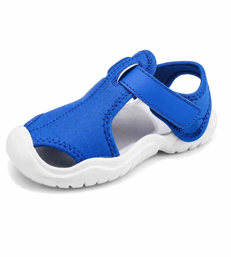 Children's Blue Closed-Toe Sandals, Soft and Non-Slip