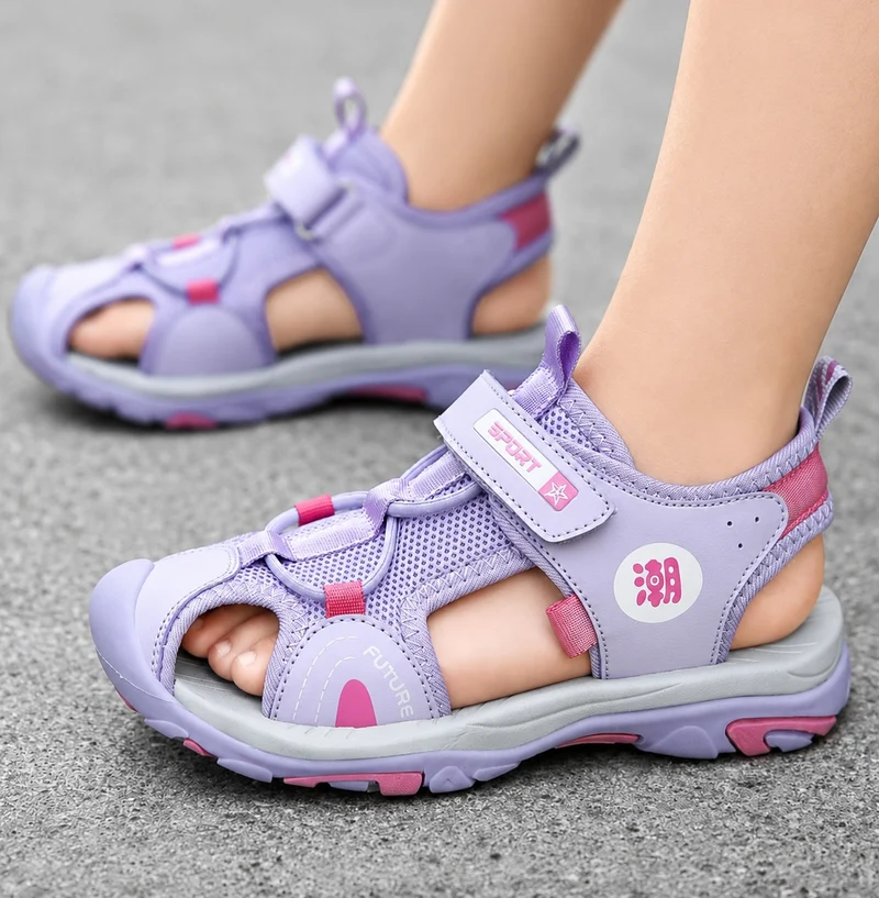 Comfortable and Modern Children's Sandals with Velcro Closure