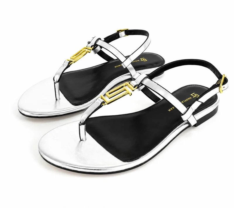 Luxury Genuine Leather Flat Sandals