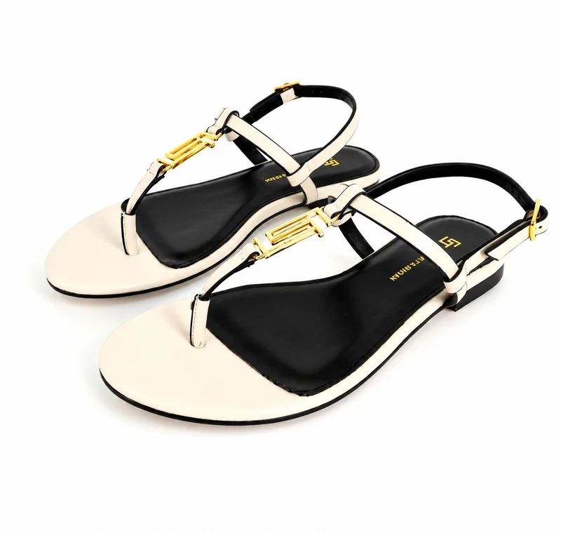 Luxury Genuine Leather Flat Sandals