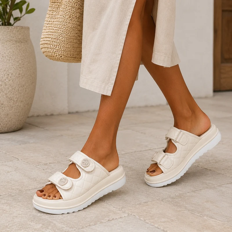 Thick Sole Velcro Sandals
