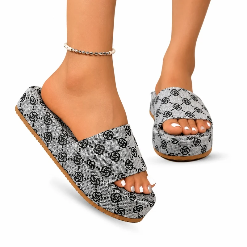 Summer Casual Style Floral Platform Sandals