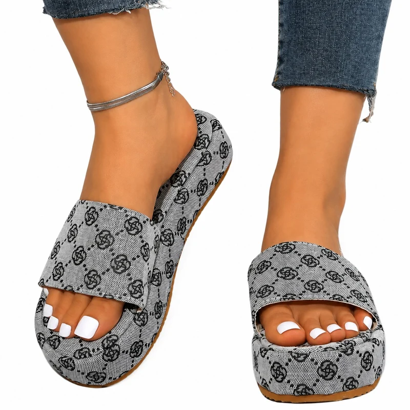Summer Casual Style Floral Platform Sandals