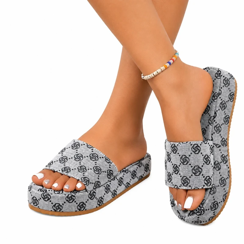 Summer Casual Style Floral Platform Sandals