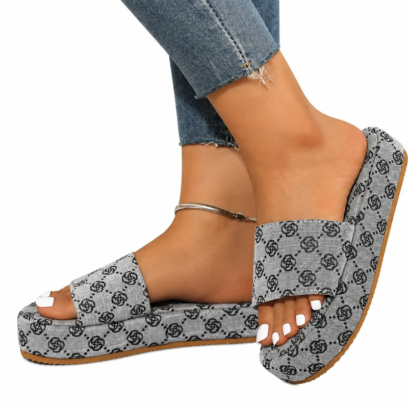 Summer Casual Style Floral Platform Sandals