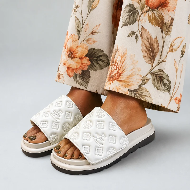 Comfortable Patterned Luxury Velvet Sandals