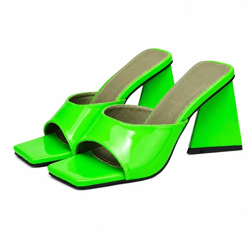 Women's Colorful Chunky Heel Sandals