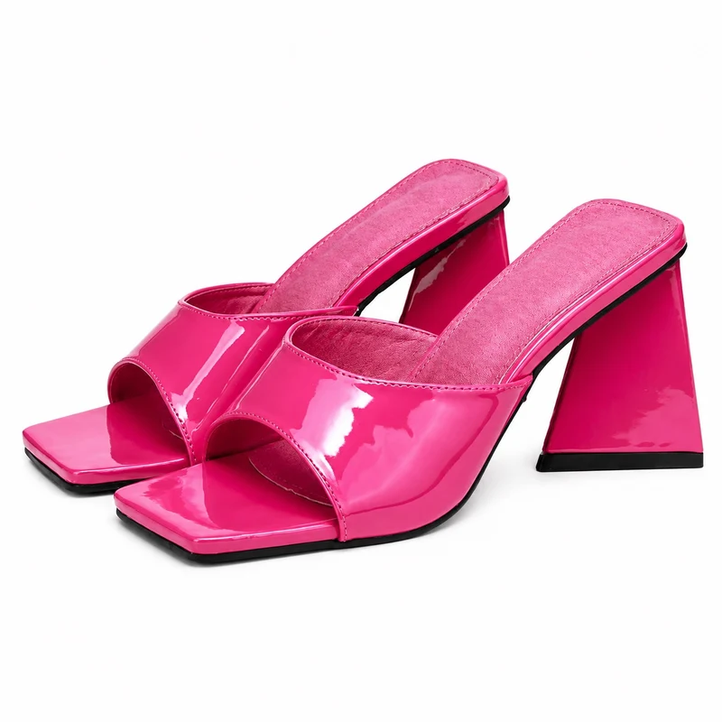 Women's Colorful Chunky Heel Sandals