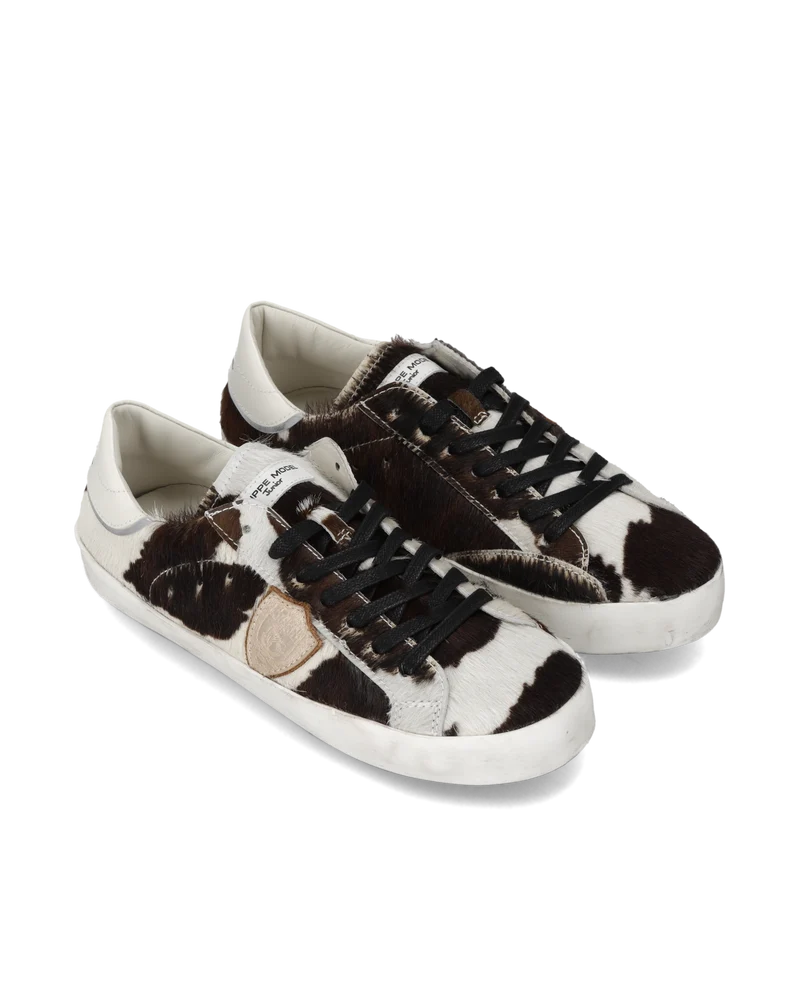 Sneaker Prsx Junior, Animal-Print White Brown