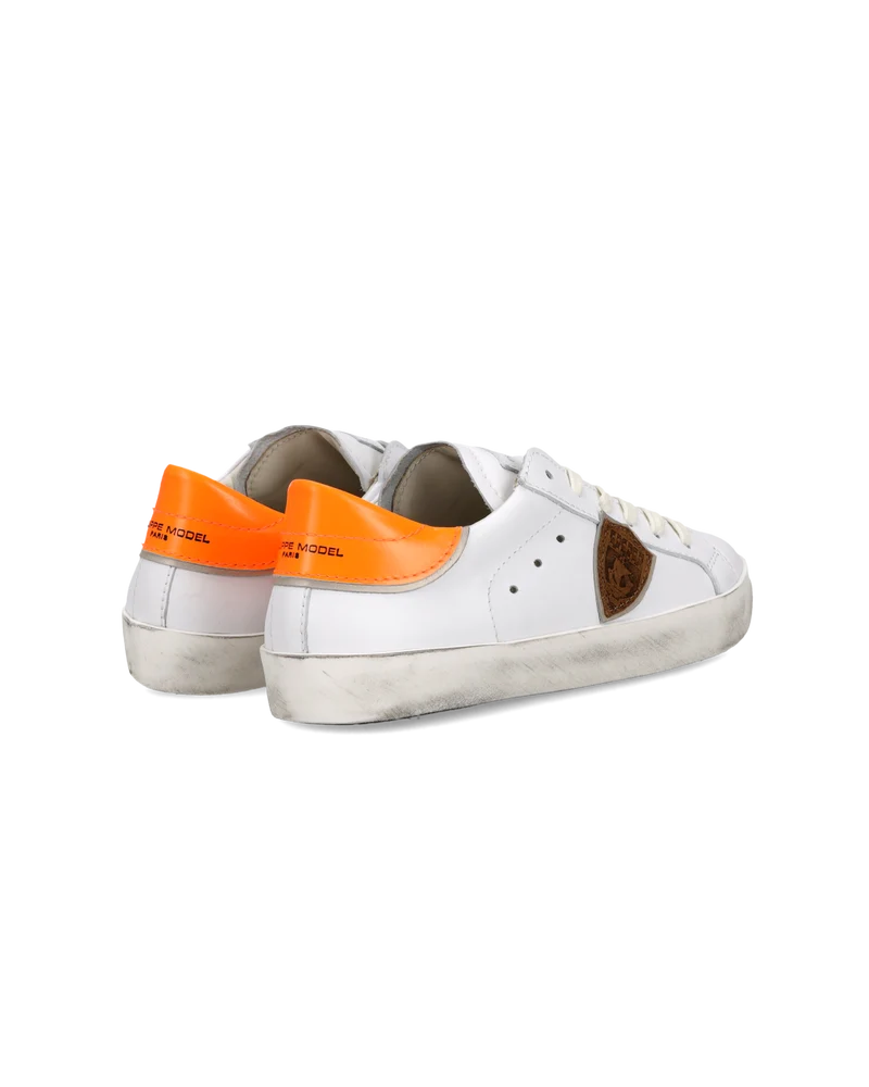 Sneakers Prsx Kids, White Neon Orange