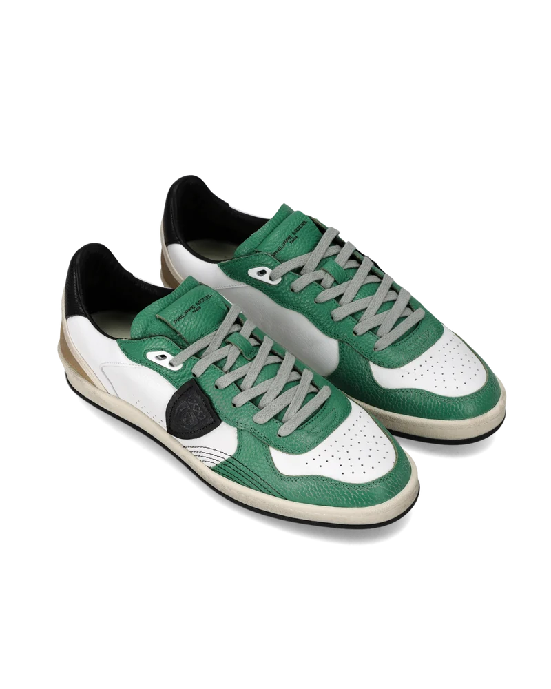 Sneakers Pgal Men, White Bottle Green Black