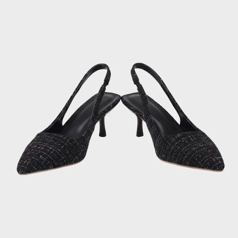 Chic Pointed Toe Stiletto Heel Slingback Sandals