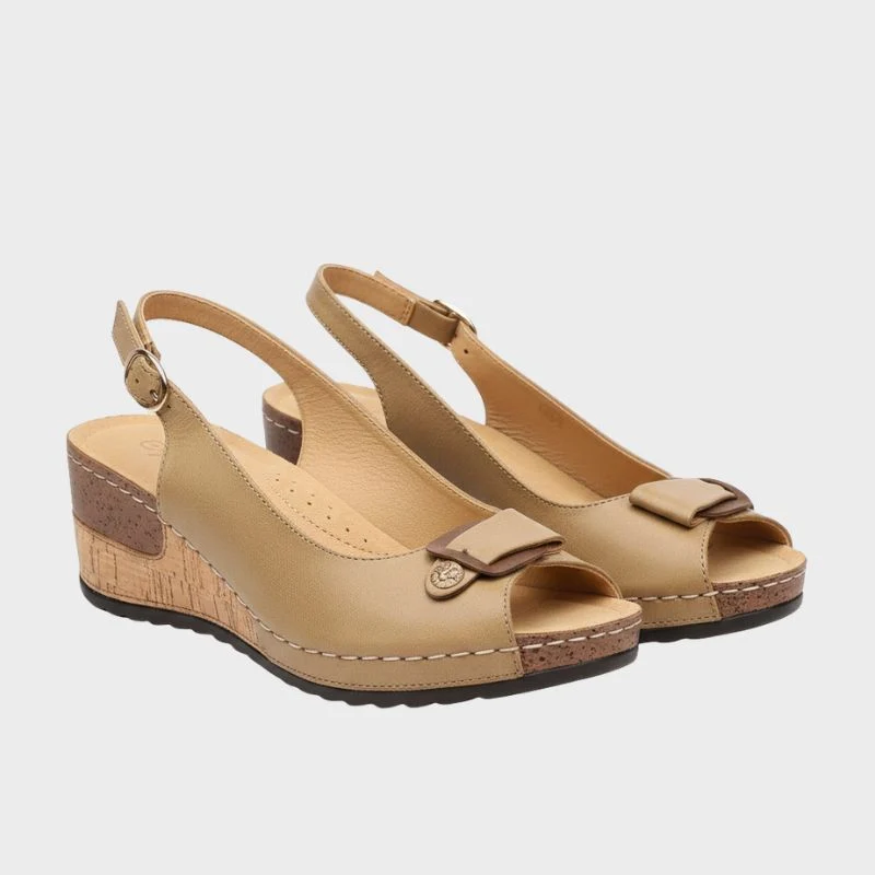 Women's Wedge Sandals with Back Strap and Comfort