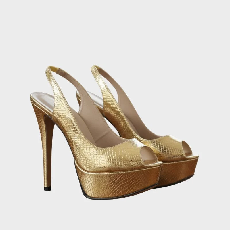 Chic Metallic Stiletto Sandals