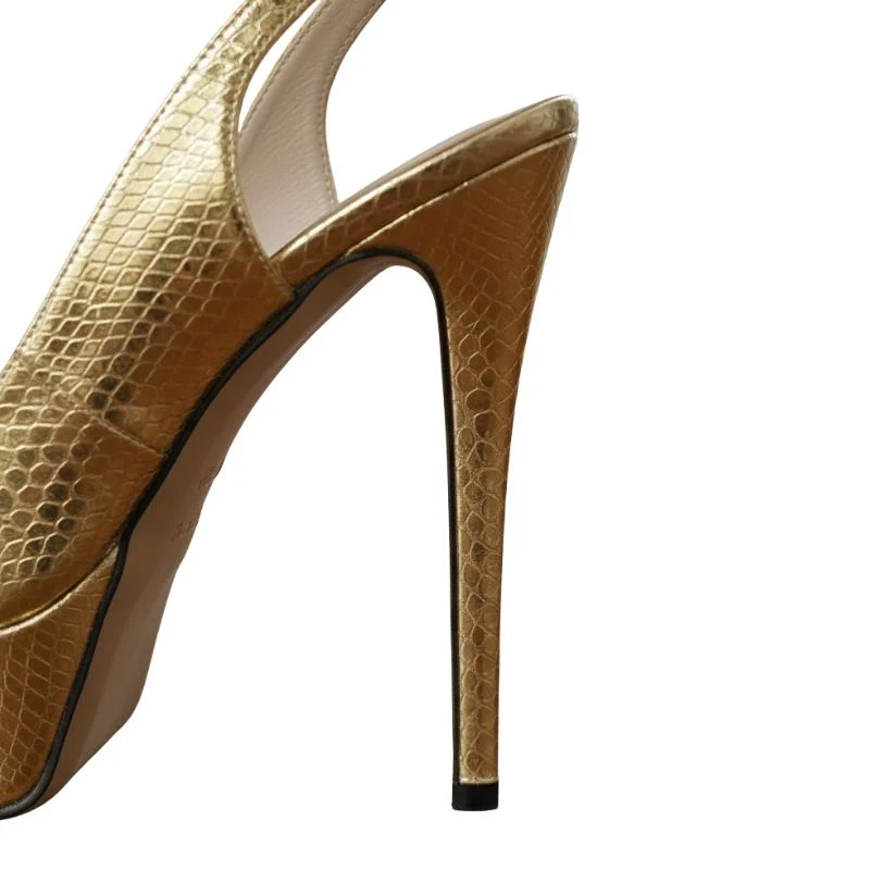 Chic Metallic Stiletto Sandals
