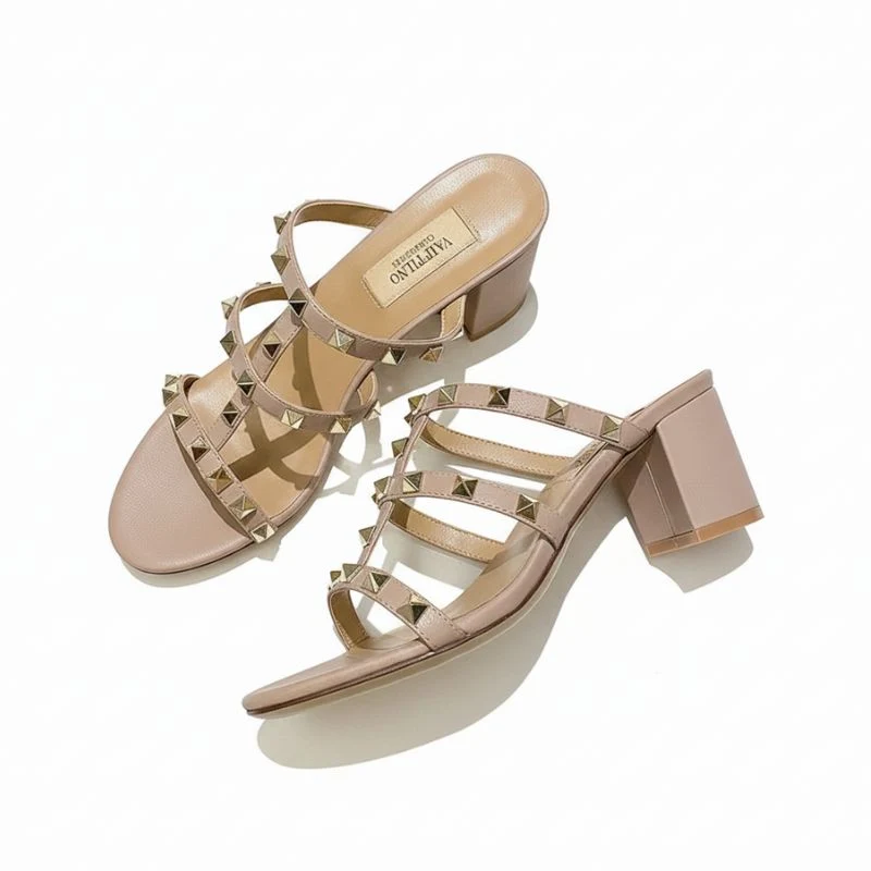 Elegant Studded Heeled Sandals