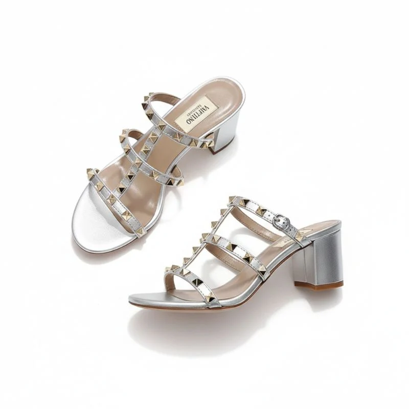 Elegant Studded Heeled Sandals