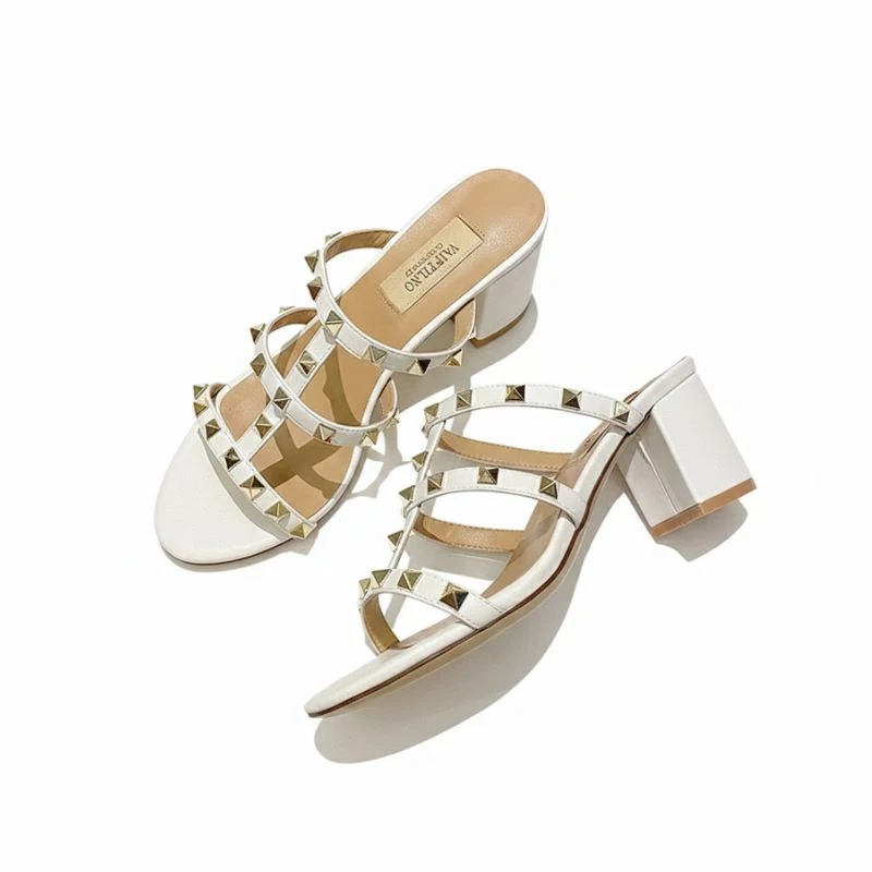 Elegant Studded Heeled Sandals