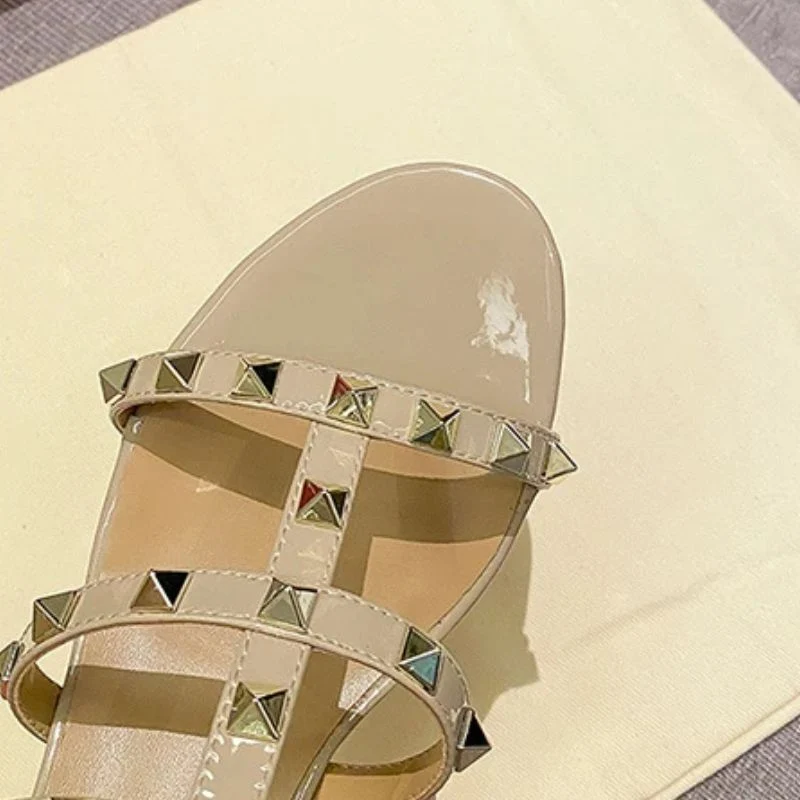 Elegant Studded Heeled Sandals