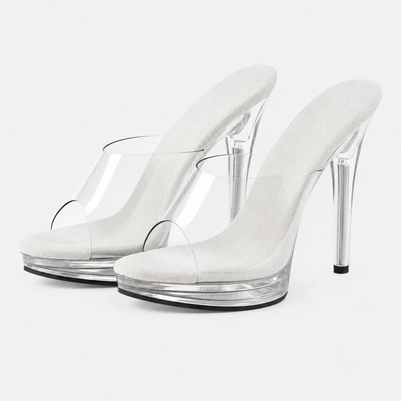 Luxury Style Transparent Heeled Sandals
