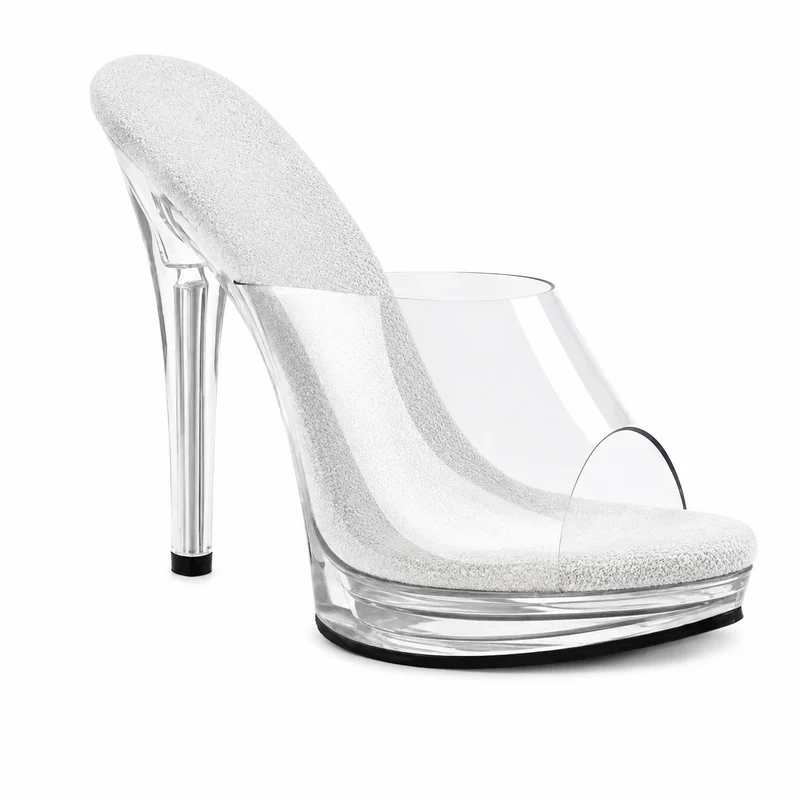 Luxury Style Transparent Heeled Sandals