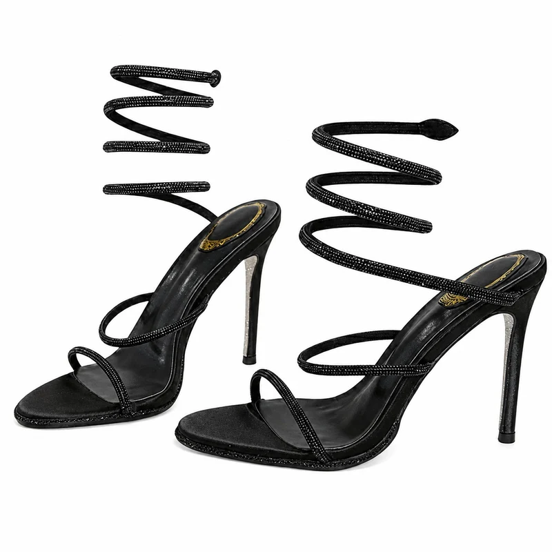 Women's Chic Spiral Heeled Sandals