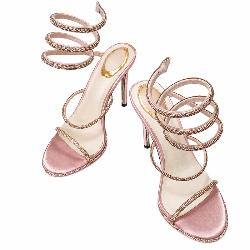 Women's Chic Spiral Heeled Sandals