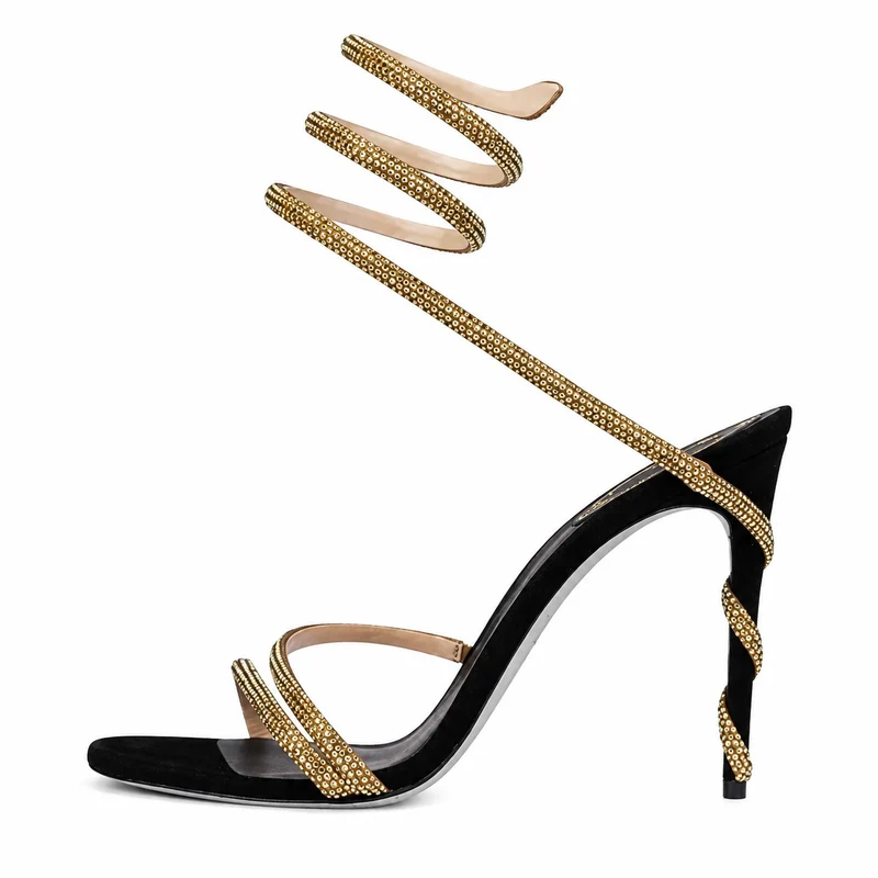 Women's Chic Spiral Heeled Sandals