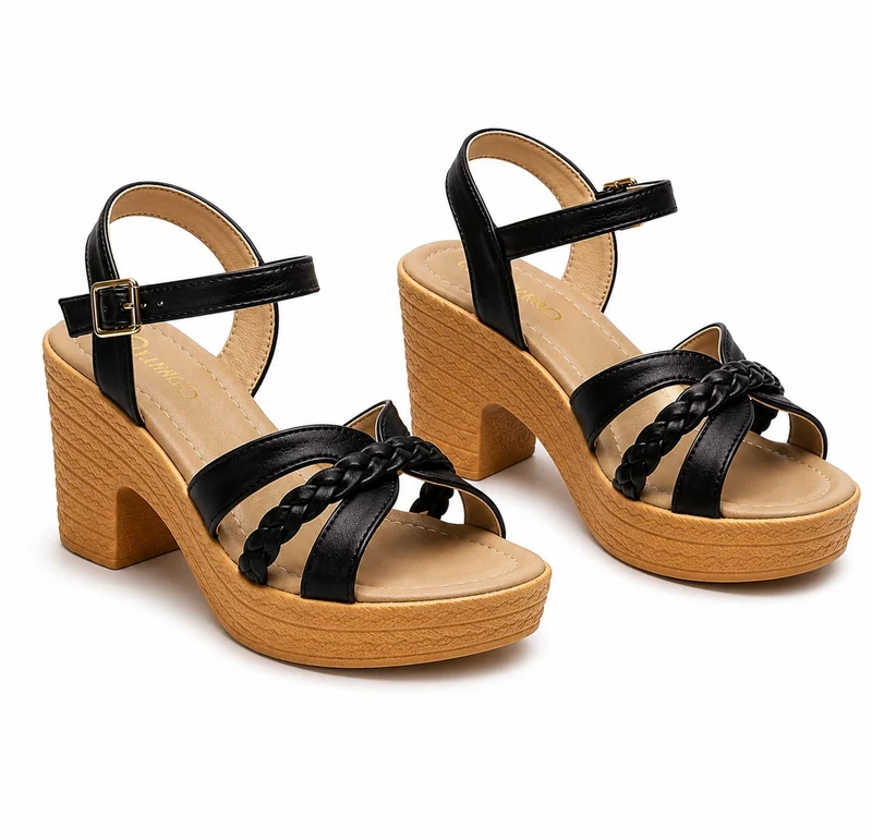 Women's Sandals with Chunky Heels - Chic Summer Style