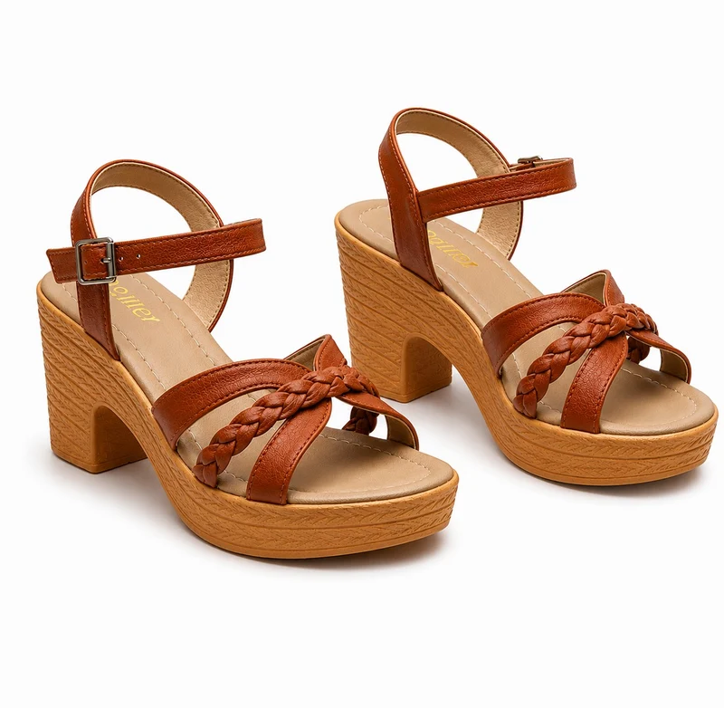 Women's Sandals with Chunky Heels - Chic Summer Style