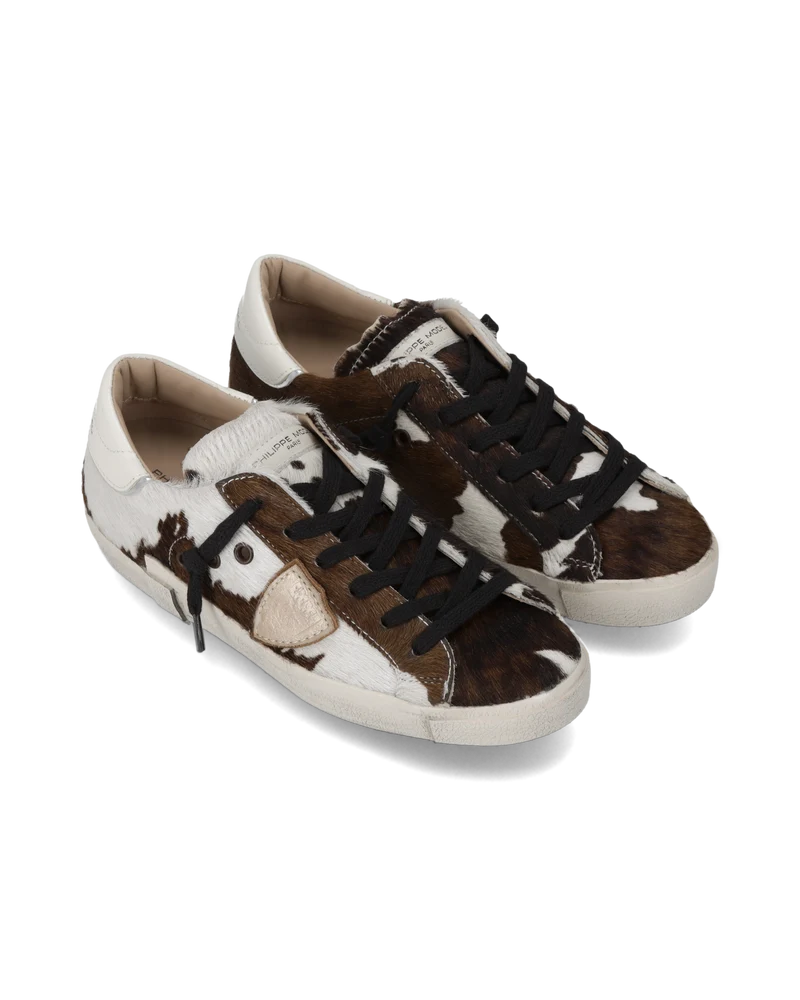 Sneakers Prsx Women, White Brown Animal-Print
