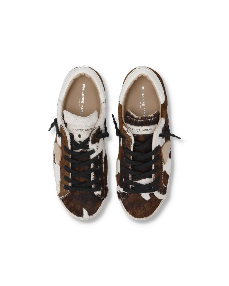 Sneakers Prsx Women, White Brown Animal-Print