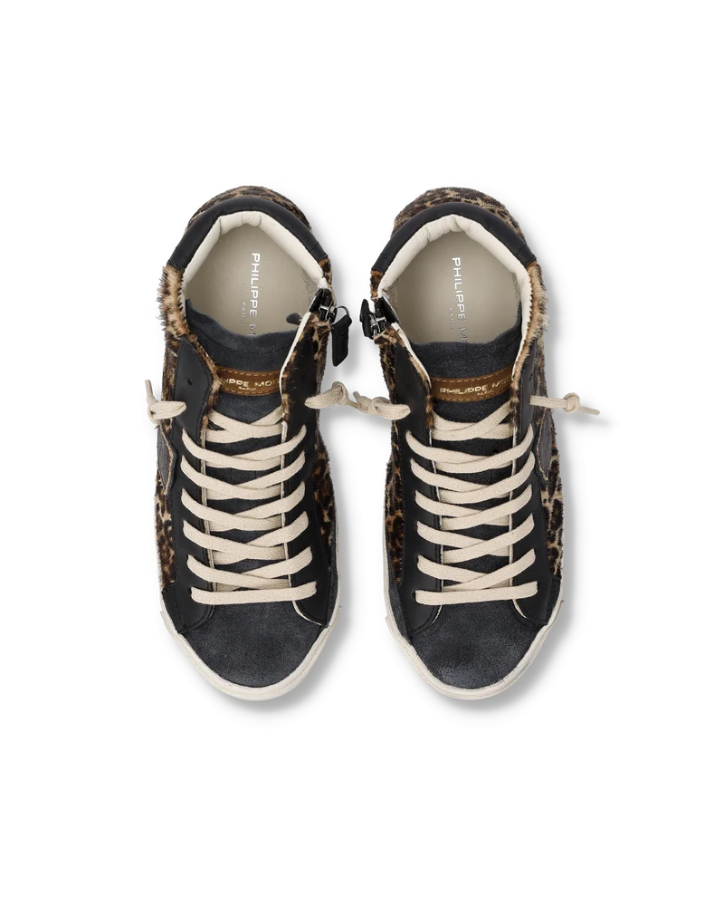 Sneakers Prsx High Women, Animal-Print Black